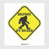 Sticker Bigfoot à bord (Feuille)