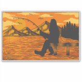 Sticker Bigfoot Dock Pêche Sunset Lake (Devant)