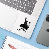 Sticker Bigfoot équitation Ostrich (Ordinateur portable avec iPhone)