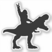 Sticker Bigfoot équitation T-Rex (Devant)