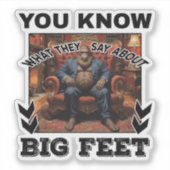 Sticker Bigfoot Feet Joke (Devant)