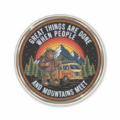 Sticker Bigfoot Hiking- When People And Mountains Meet (Devant)