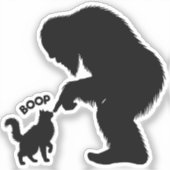 Sticker Bigfoot Joueuse Chat à Longs Poils Boop (Recto)