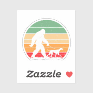 Sticker Bigfoot Marche Chien Pointer Allemand Poil Court V