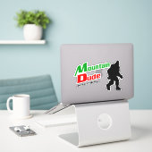 Sticker Bigfoot Mountain Dude Ma Forêt Mes Règles Drôle (Ordinateur portable sur le bureau)