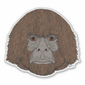Sticker Bigfoot Portrait 2 (Comme l'Homme) (Devant)