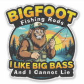 Sticker Bigfoot Rods I Like Big Bass (Devant)