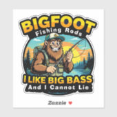 Sticker Bigfoot Rods I Like Big Bass (Feuille)