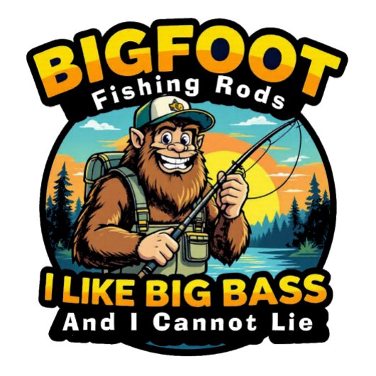 Sticker Bigfoot Rods I Like Big Bass