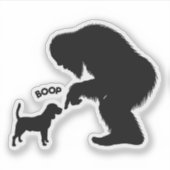 Sticker Bigfoot Sasquatch Beagle Boop (Devant)
