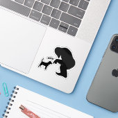 Sticker Bigfoot Sasquatch Beagle Boop (Ordinateur portable avec iPhone)