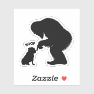 Sticker Bigfoot Sasquatch Bulldog Boop