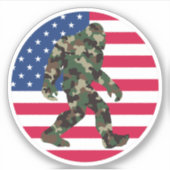 Sticker Bigfoot Sasquatch Camo (Devant)