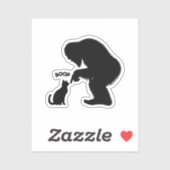 Sticker Bigfoot Sasquatch Chat Boop (Feuille)