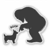 Sticker Bigfoot Sasquatch Corgi Boop (Devant)