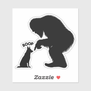 Sticker Bigfoot Sasquatch German Shepherd Boop