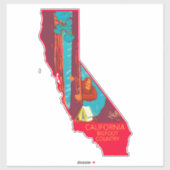 Sticker Bigfoot se cachant dans le parc national de Sequoi (Feuille)