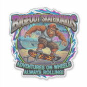 Sticker Bigfoot Skateboards-Adventures on wheels (Devant)