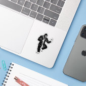 Sticker Bigfoot Tai Chi (Ordinateur portable avec iPhone)