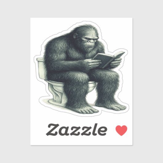 Sticker Bigfoot Toilet (Feuille)