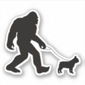 Sticker Bigfoot Walking French Bulldog (Devant)