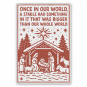 Sticker Bigger than our whole world 1 (Devant)