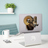 Sticker BighorRam Mountain Sheep Faune Nature (Ordinateur portable sur le bureau)