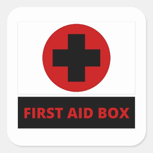 Sticker bij eerste hulpdoos (Voorkant)