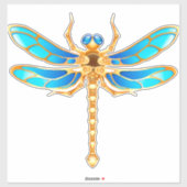 Sticker Bijoux en or libellule insecte vip amusant vectori (Feuille)