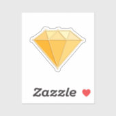 Sticker Bijoux en pierre de diamant jaune. 50 Mariages d'o (Feuille)