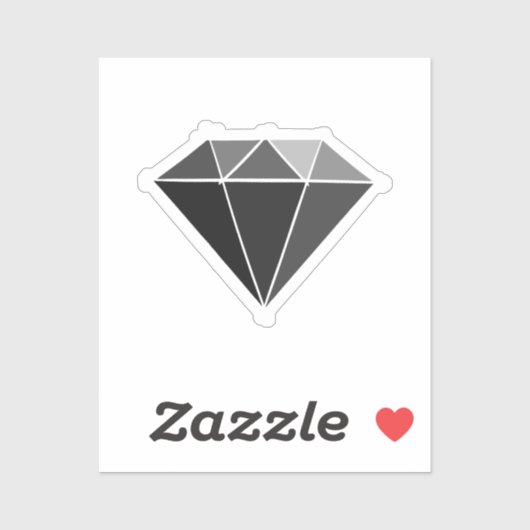 Sticker Bijoux en pierre de diamant noire. (Feuille)