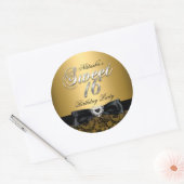 Sticker Bijoux Sweet sixteen Or (Enveloppe)