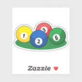 Sticker Billard Billard Ballons de billard (Feuille)