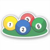 Sticker Billard Billard Ballons de billard (Devant)