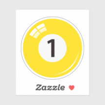 Billard/billard numéro un (1) jaune