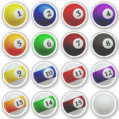 Sticker Billard de piscine Ballons ensemble complet (Devant)