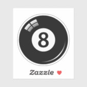 Sticker Billard noir/billiard numéro 8 (Feuille)