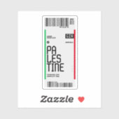 Sticker Billet de voyage Palestine (Feuille)