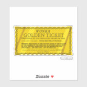 Sticker Billet d'or Willy Wonka (Feuille)