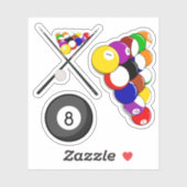 Sticker Billiard Ball et bâtons de ciment (Feuille)
