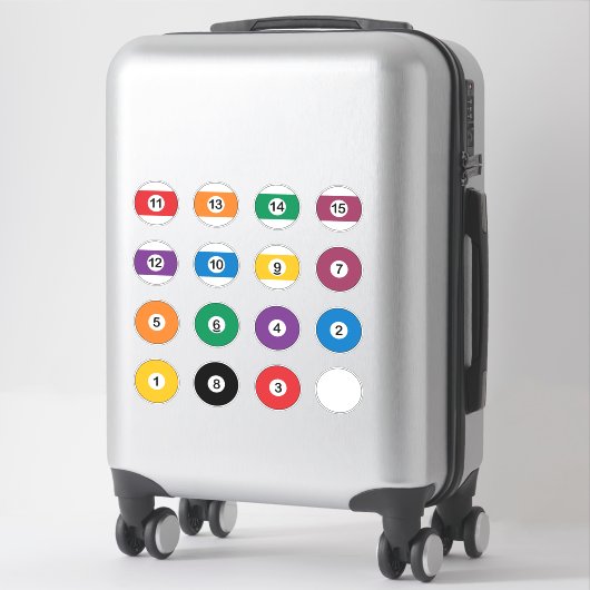 Sticker Billiards Snooker ballon pack (Sur valise)