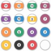 Sticker Billiards Snooker ballon pack (Devant)