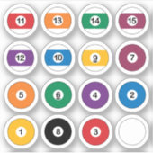 Sticker Billiards Snooker pack à balles (Devant)