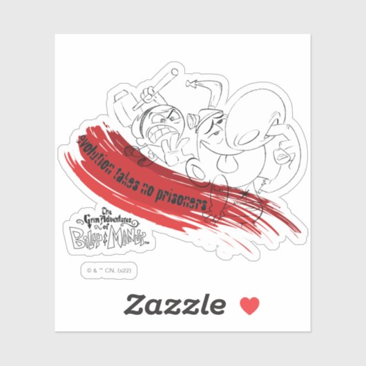 Sticker Billy & Mandy - L'évolution ne prend pas de prison (Feuille)