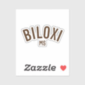 Sticker Biloxi, Mississippi (Feuille)