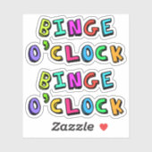 Sticker Binge o, horloge (Feuille)