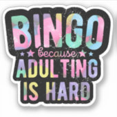Sticker Bingo parce que l'adultère est difficile | Bingo d (Devant)