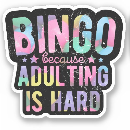 Sticker Bingo parce que l'adultère est difficile | Bingo d (Devant)