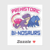 Sticker Binosaures préhistoriques Bi-nosaures (Feuille)