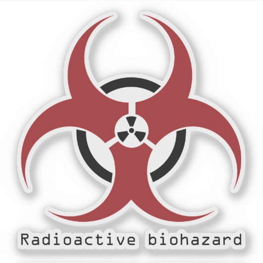 Sticker biodanger radioactif (Devant)